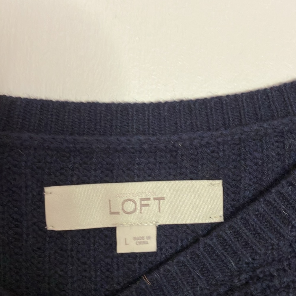LOFT navy tunic sweater - Picture 5 of 10